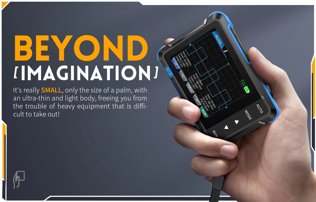 FNIRSI New DSO510 DSO152 DSO153 Mini Handheld Digital 2 IN 1 Oscilloscope Portable 48MS/s 10MHz Bandwidth Electronic Repair Tool Innova Techno