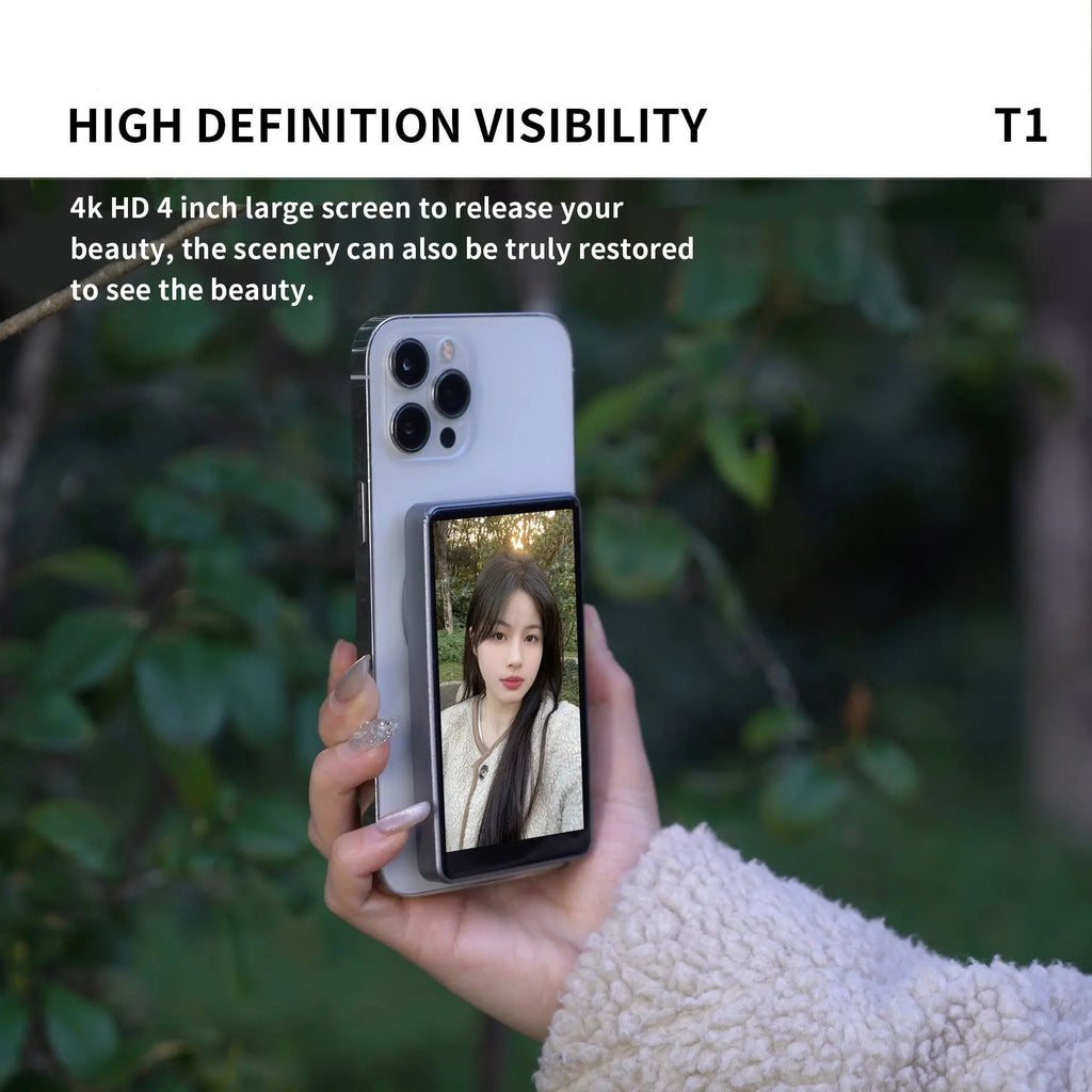 Magnetic Cell Phone Vlog Self Timer Monitor Screen Using Rear Camera Monitor For Live Streaming Creating Content Self-Timer Innova Techno