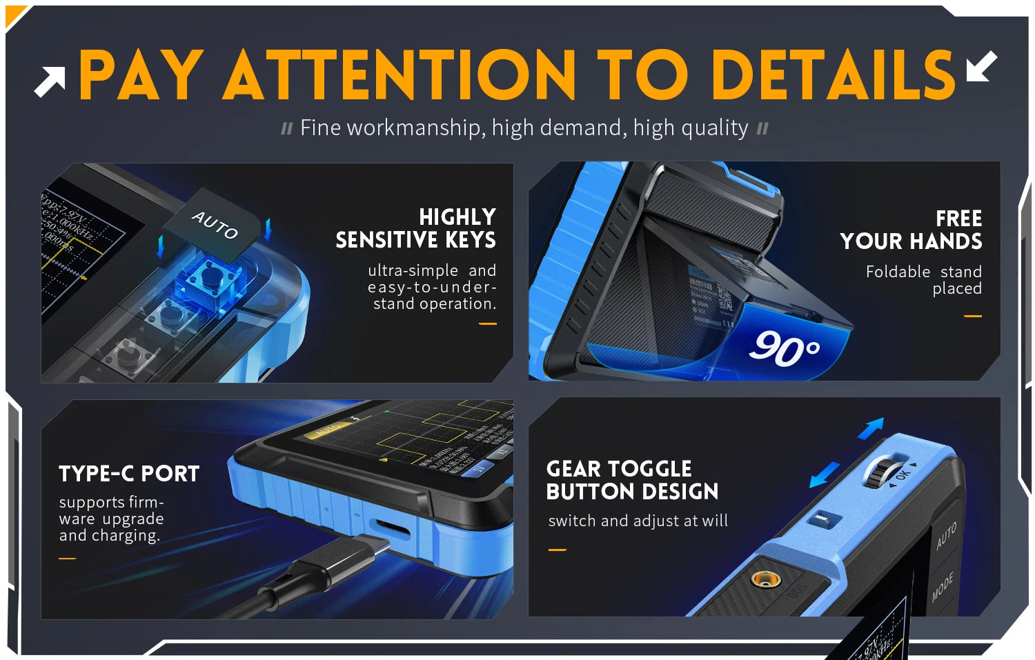 FNIRSI New DSO510 DSO152 DSO153 Mini Handheld Digital 2 IN 1 Oscilloscope Portable 48MS/s 10MHz Bandwidth Electronic Repair Tool Innova Techno