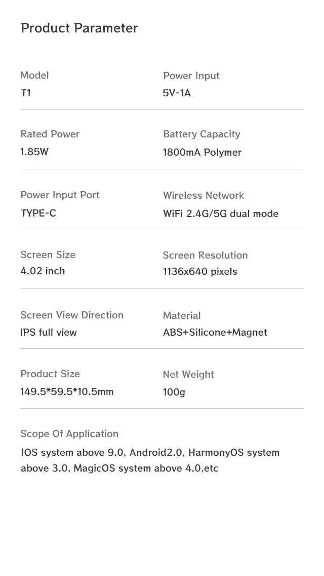 Magnetic Cell Phone Vlog Self Timer Monitor Screen Using Rear Camera Monitor For Live Streaming Creating Content Self-Timer Innova Techno