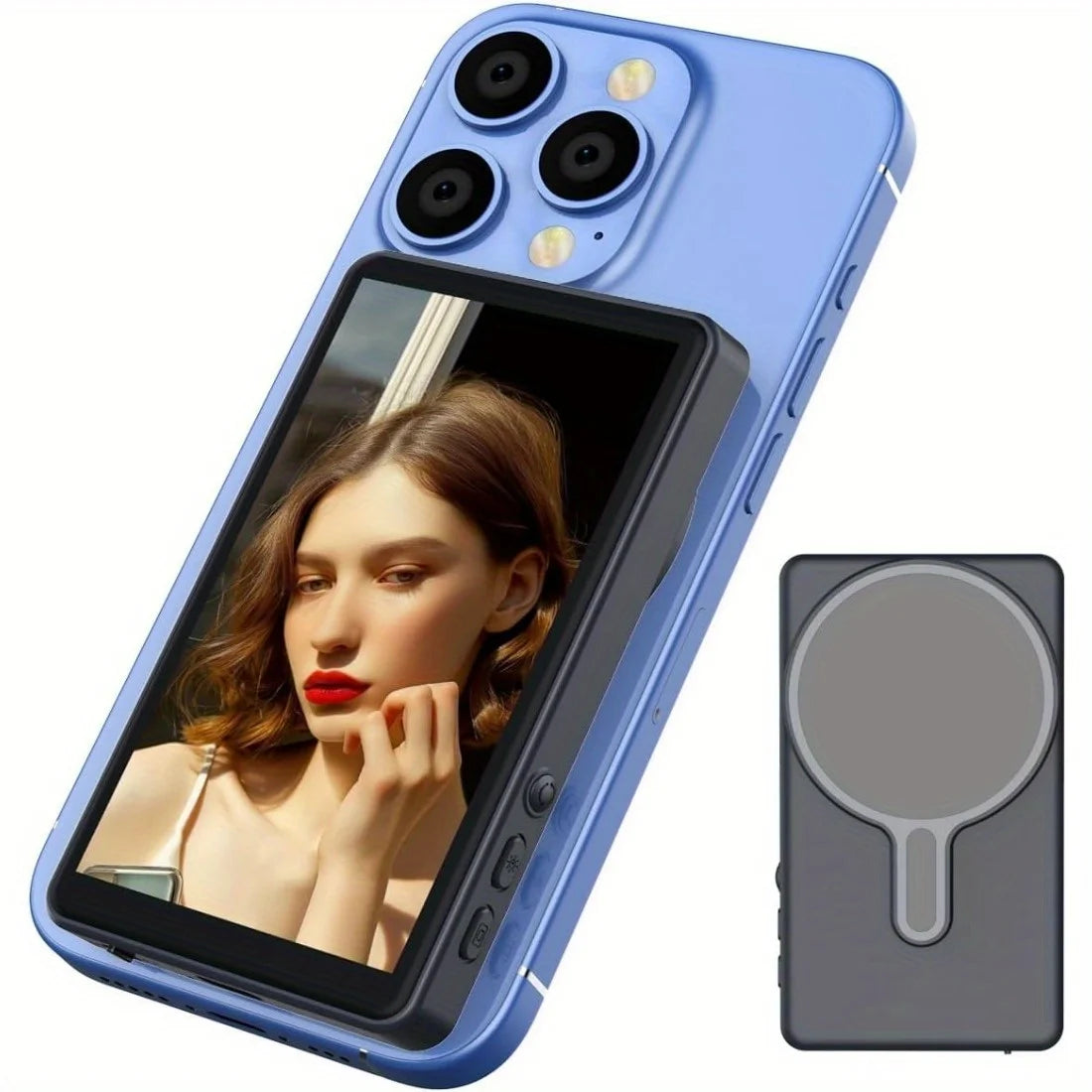 Magnetic Cell Phone Vlog Self Timer Monitor Screen Using Rear Camera Monitor For Live Streaming Creating Content Self-Timer Innova Techno