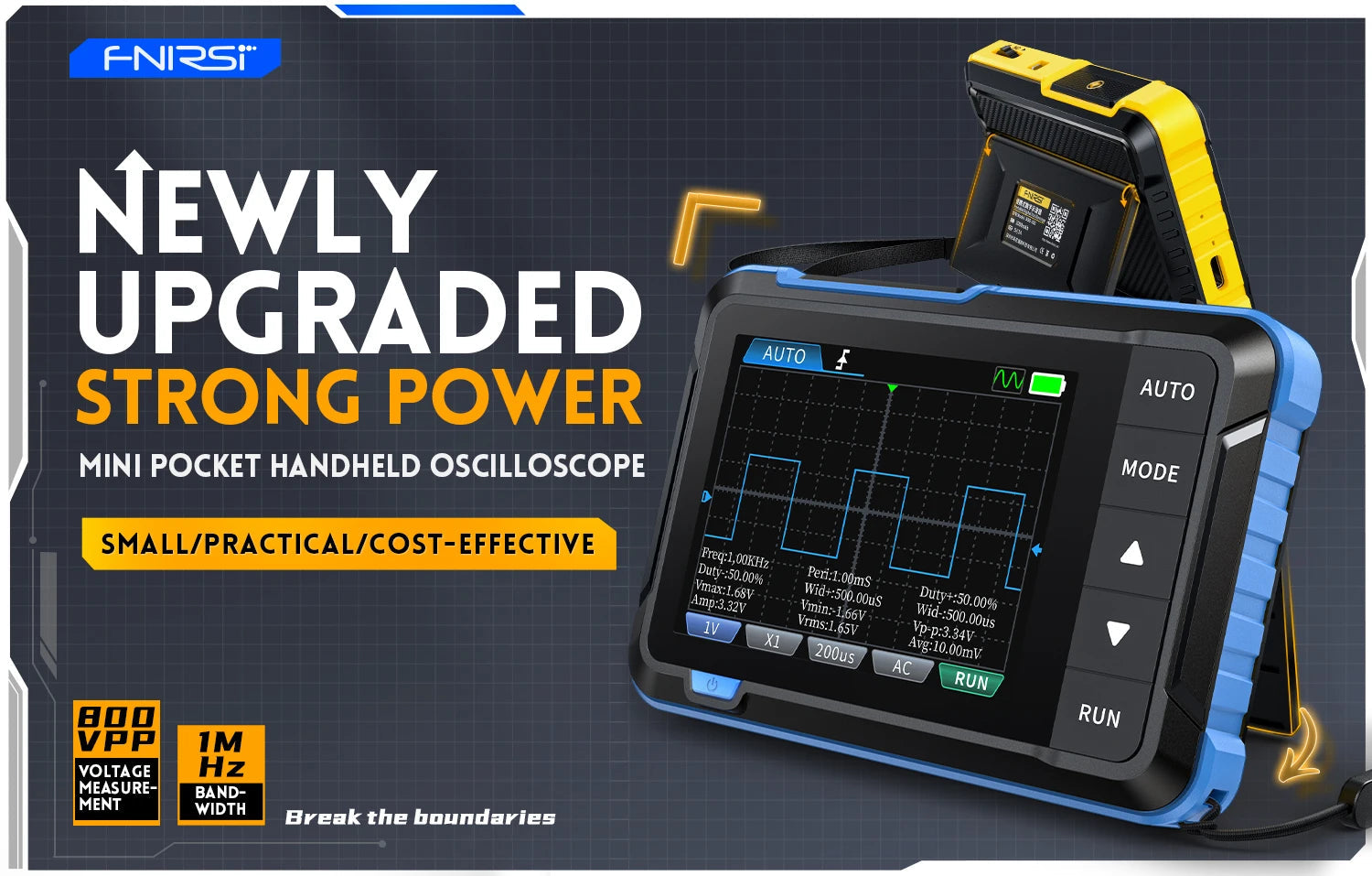 FNIRSI New DSO510 DSO152 DSO153 Mini Handheld Digital 2 IN 1 Oscilloscope Portable 48MS/s 10MHz Bandwidth Electronic Repair Tool Innova Techno