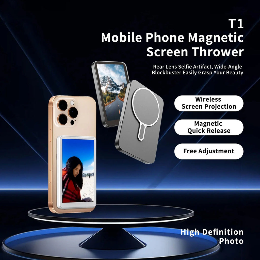 Magnetic Cell Phone Vlog Self Timer Monitor Screen Using Rear Camera Monitor For Live Streaming Creating Content Self-Timer Innova Techno