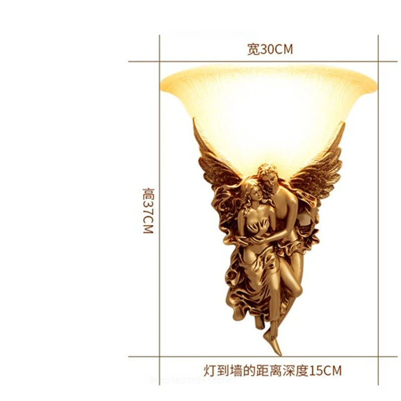 Nordic Modern Wall Lights for Home Bedroom Bedside Lamp Angel Shaped Resin Wall Lamp Europe Style Creative Retro LED Wall Lamps Innova Techno