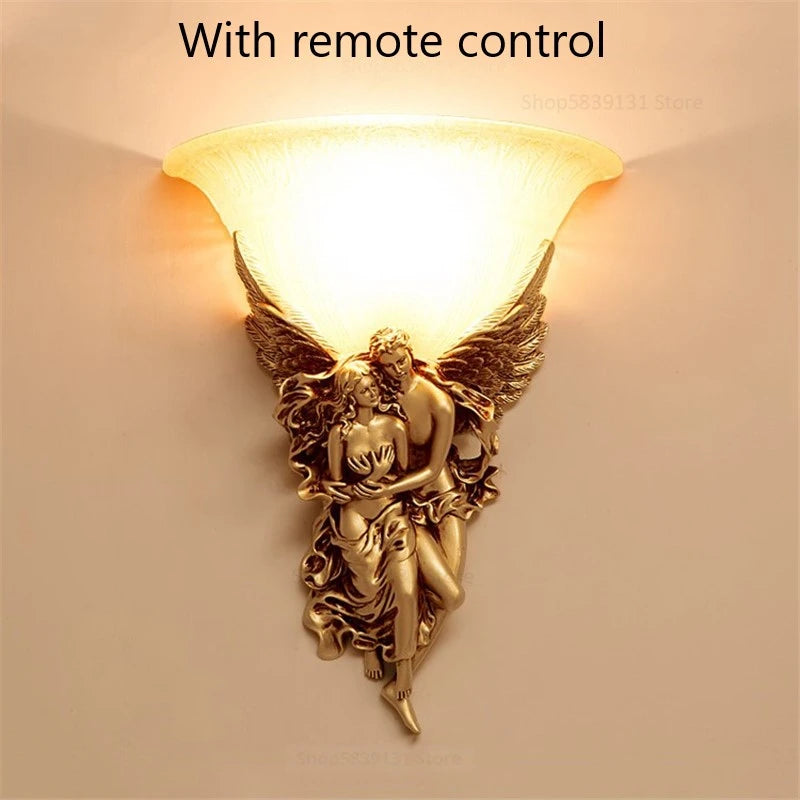 Nordic Modern Wall Lights for Home Bedroom Bedside Lamp Angel Shaped Resin Wall Lamp Europe Style Creative Retro LED Wall Lamps Innova Techno