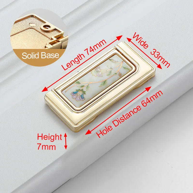 NAIERDI 10PCS Antique Ceramic Cabinet Handles Chinese Vintage Drawer Knobs Wardrobe Door Handles European Furniture Handle