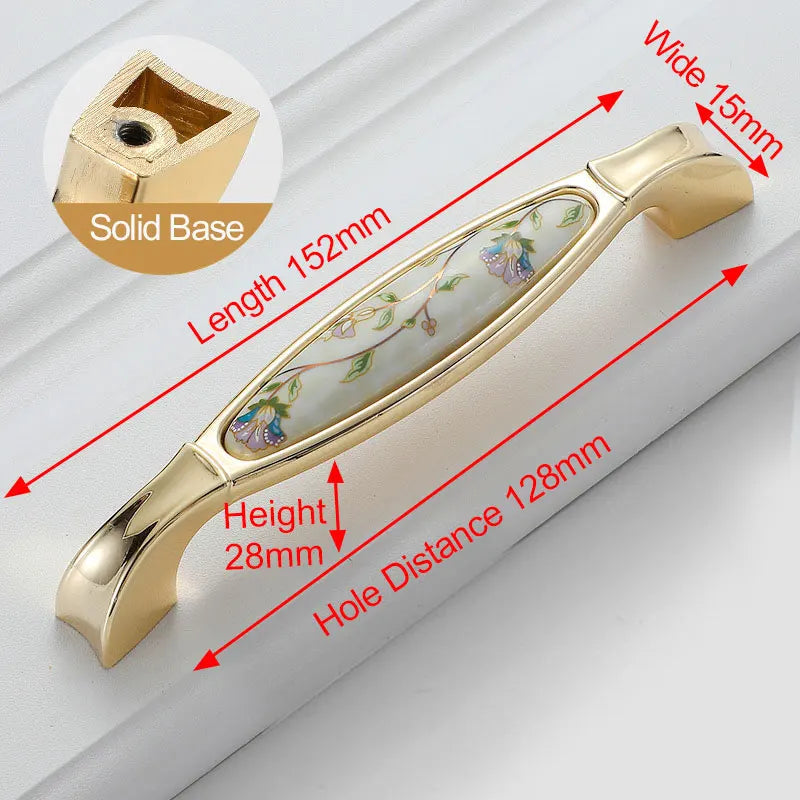 NAIERDI 10PCS Antique Ceramic Cabinet Handles Chinese Vintage Drawer Knobs Wardrobe Door Handles European Furniture Handle Innova Techno