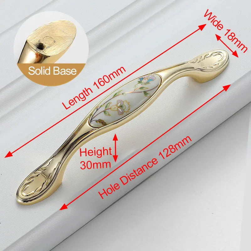 NAIERDI 10PCS Antique Ceramic Cabinet Handles Chinese Vintage Drawer Knobs Wardrobe Door Handles European Furniture Handle Innova Techno