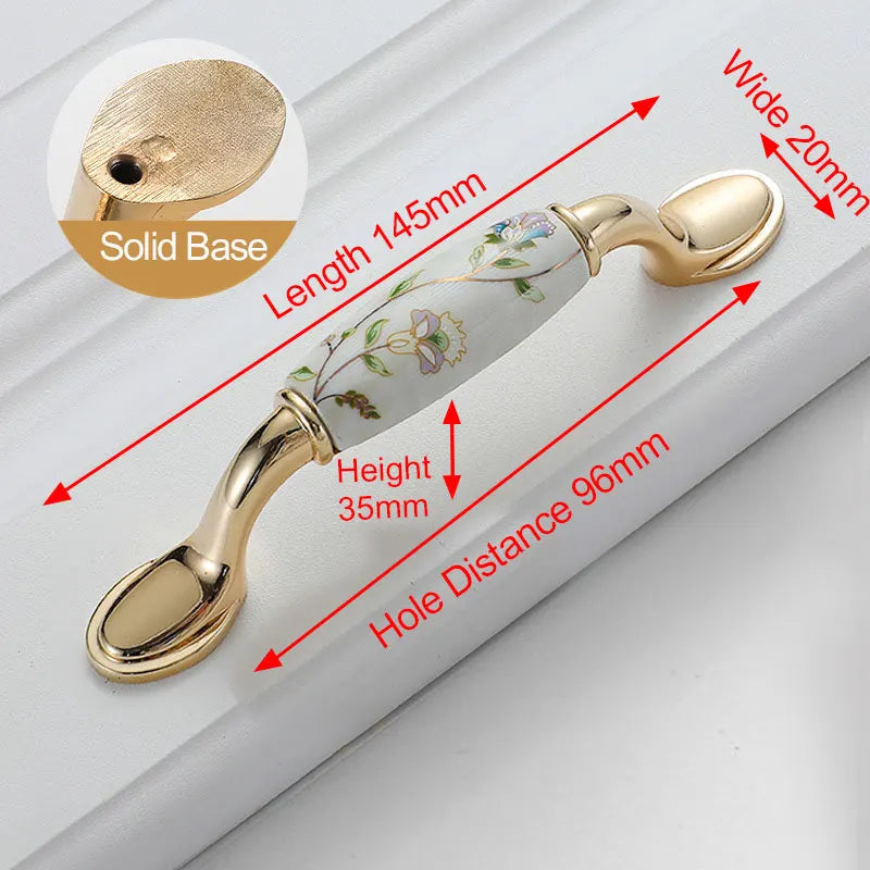 NAIERDI 10PCS Antique Ceramic Cabinet Handles Chinese Vintage Drawer Knobs Wardrobe Door Handles European Furniture Handle Innova Techno