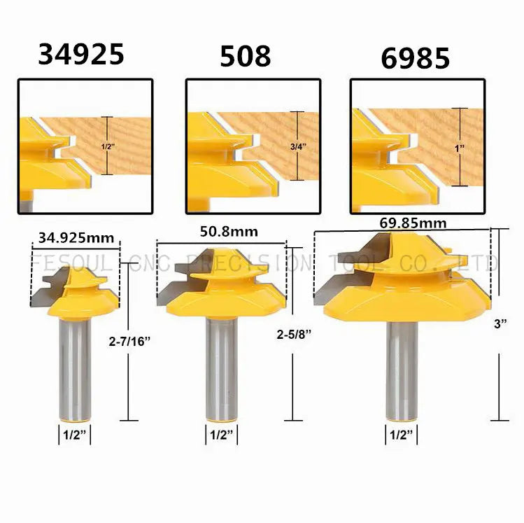 45 degrees CNC Solid Carbide Milling Cutter,woodworking router bit,Floor knife,mortise end mill,cabinet wood tool Innova Techno
