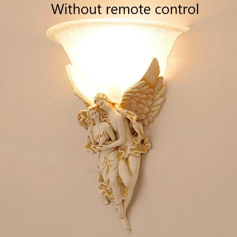 Nordic Modern Wall Lights for Home Bedroom Bedside Lamp Angel Shaped Resin Wall Lamp Europe Style Creative Retro LED Wall Lamps Innova Techno