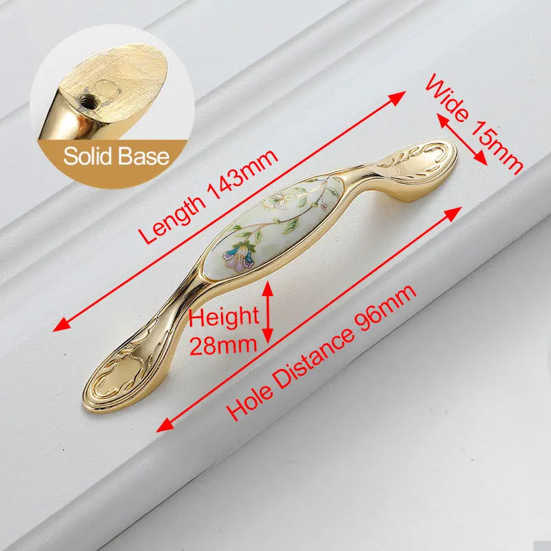 NAIERDI 10PCS Antique Ceramic Cabinet Handles Chinese Vintage Drawer Knobs Wardrobe Door Handles European Furniture Handle Innova Techno