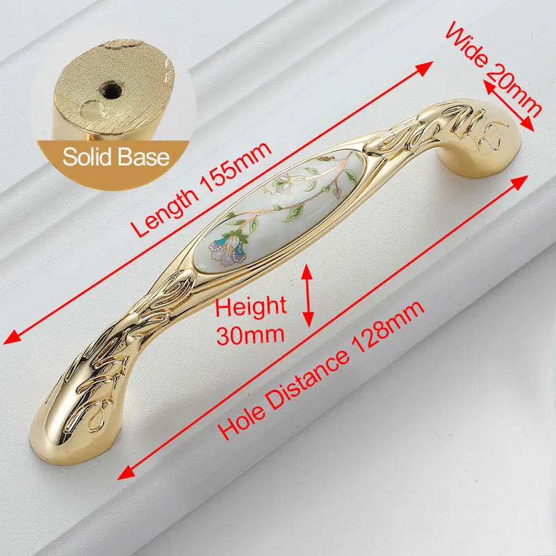 NAIERDI 10PCS Antique Ceramic Cabinet Handles Chinese Vintage Drawer Knobs Wardrobe Door Handles European Furniture Handle Innova Techno