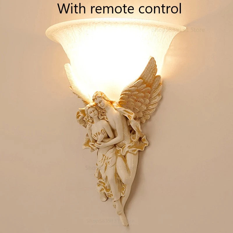 Nordic Modern Wall Lights for Home Bedroom Bedside Lamp Angel Shaped Resin Wall Lamp Europe Style Creative Retro LED Wall Lamps Innova Techno