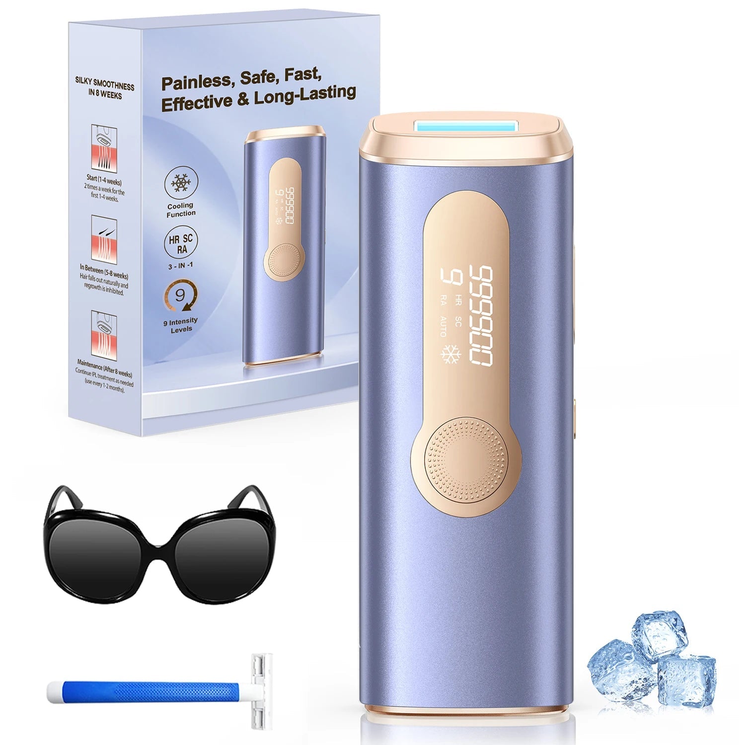 990000 Flash Laser Epilator IPL Hair Removal For Men and Women Body Bikini Facial  Permanant Painless IPL Hair Remover Machine Innova Techno