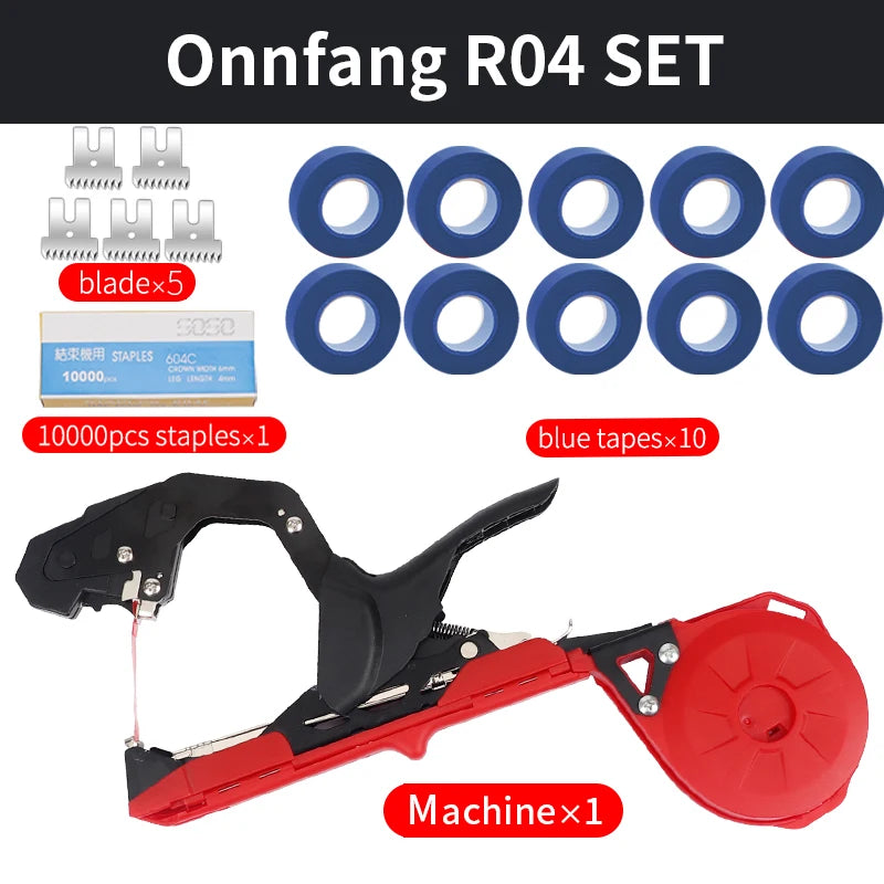 Onnfang Garden Hand Tying Machine Plant Lightweight Garden Tools Plant Tape tool for Vegetables Grapes Tomatoes Cucumbers Garden Innova Techno