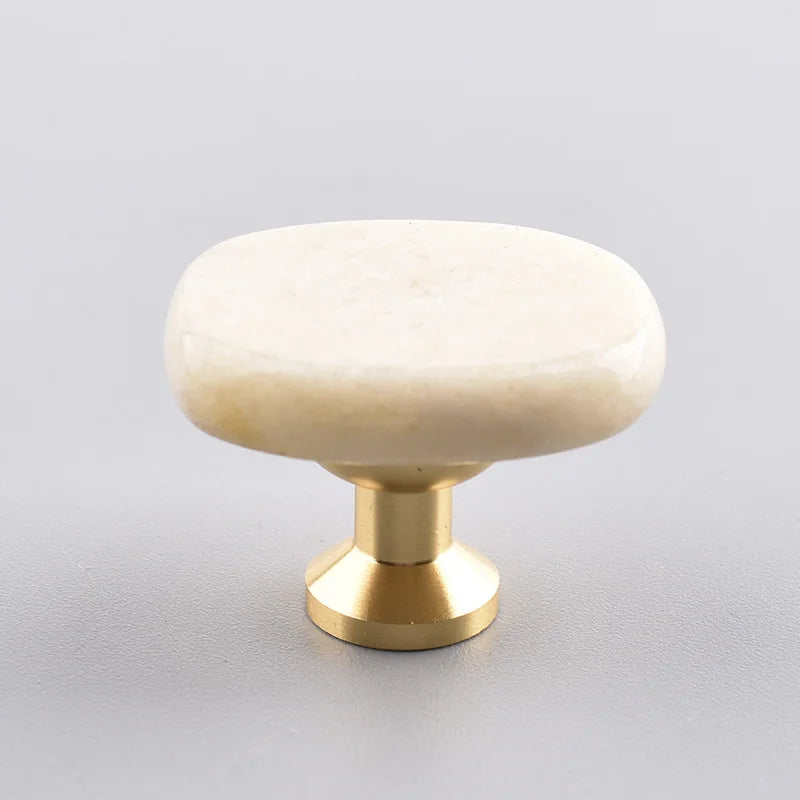 30×25mm Nature Agate Stone Cabinet Drawer Knob Dressing Decorative Box Handle Brass Furniture Door Handle Wardrobe Cabinet Pulls Innova Techno