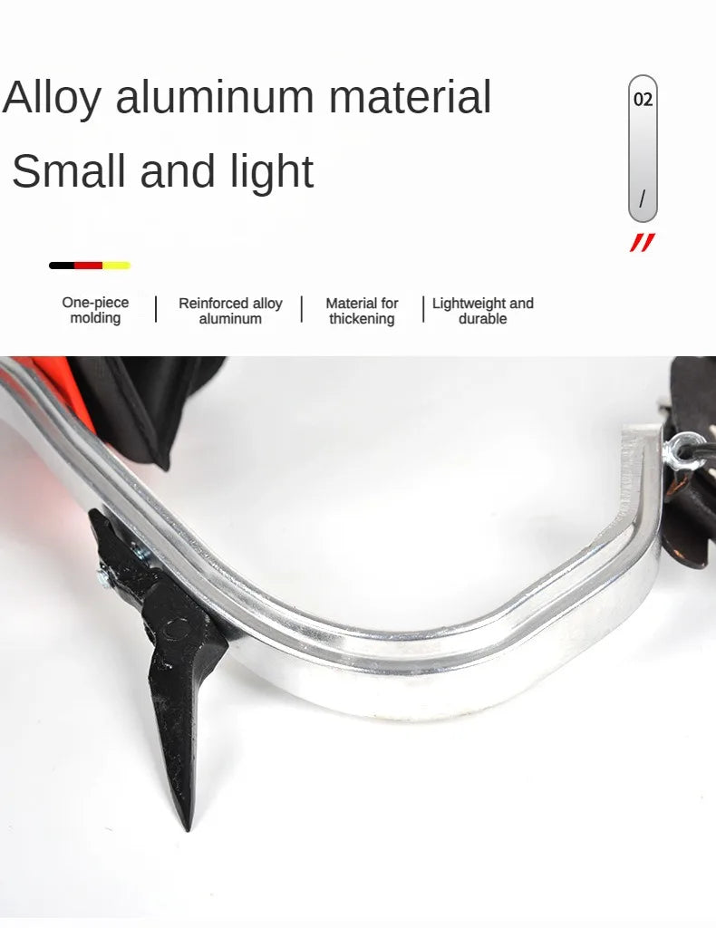 Aluminum Alloy Tree Climbing Tool Foot Buckle Non-slip Shoes Foot Tie Outdoor Sports Portable and Durable Picking Tool Innova Techno