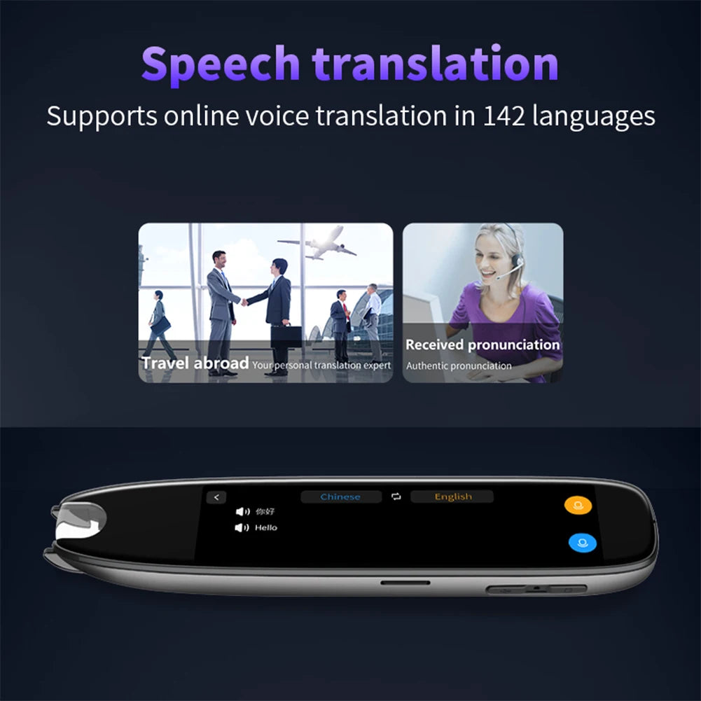 Translation Pen 142 Languages Scan Reader Device Intelligent Scanning Point Reading Smart Voice Translator Device Translator Pen
