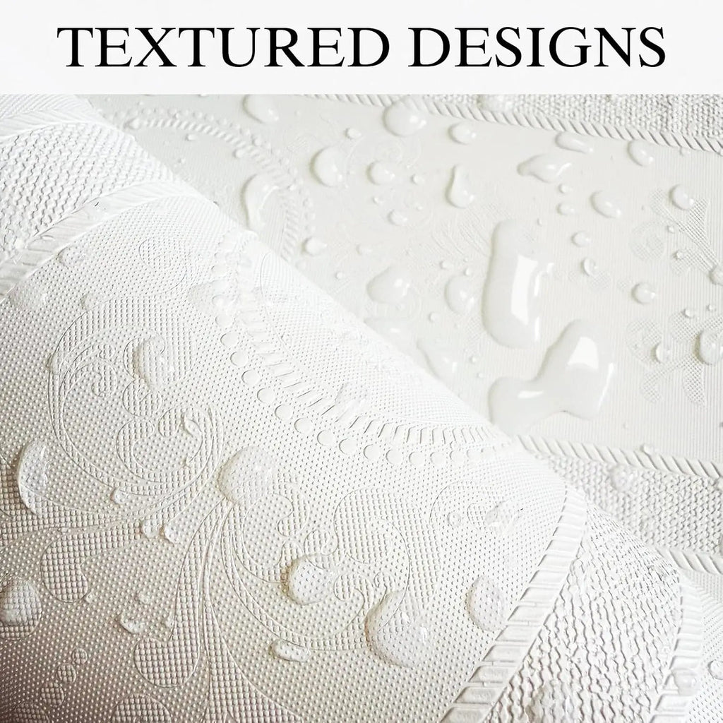 3D White Embossed Peel and Stick Wallpaper Damask Textured Self Adhesive Wallpaper Modern Floral Removable Contact Paper Innova Techno