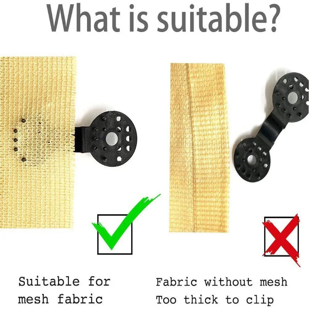 30-300pcs Shade Cloth Clips Heavy Duty Lock Grip Greenhouse Film Clip Hang Expand Instant Grommet Sunshade Net Fix Clips Tool Innova Techno