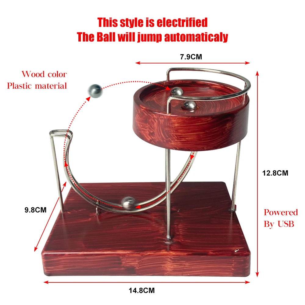 Kinetic Art Perpetual Movement Machine Perpetual Motion Machine Desk Decoration Jumping Ball Kinetic Motion Toy for Home Garden