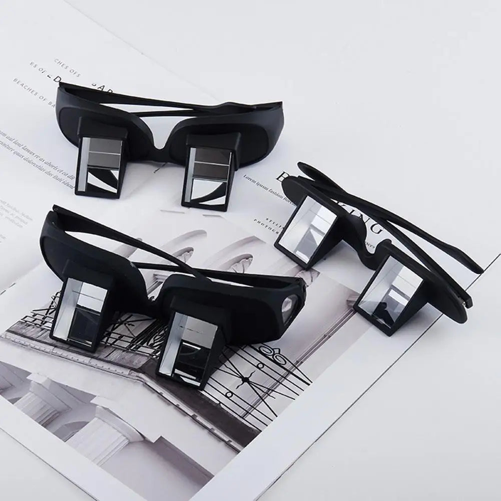 Lazy Eyeglasses Lazy Reading Glasses Prismatic Periscope Horizontal Glasses Lying Down Bed Reading Watching HD Readers Glasses Innova Techno