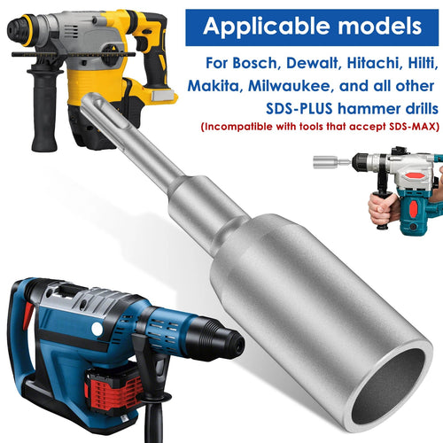 30/45/65mm Heavy Duty SDS-Plus T Post Ground Rod Driver Tool Forged Steel Drill Bit Driver Durable Hammer Drill Rod Converter Innova Techno