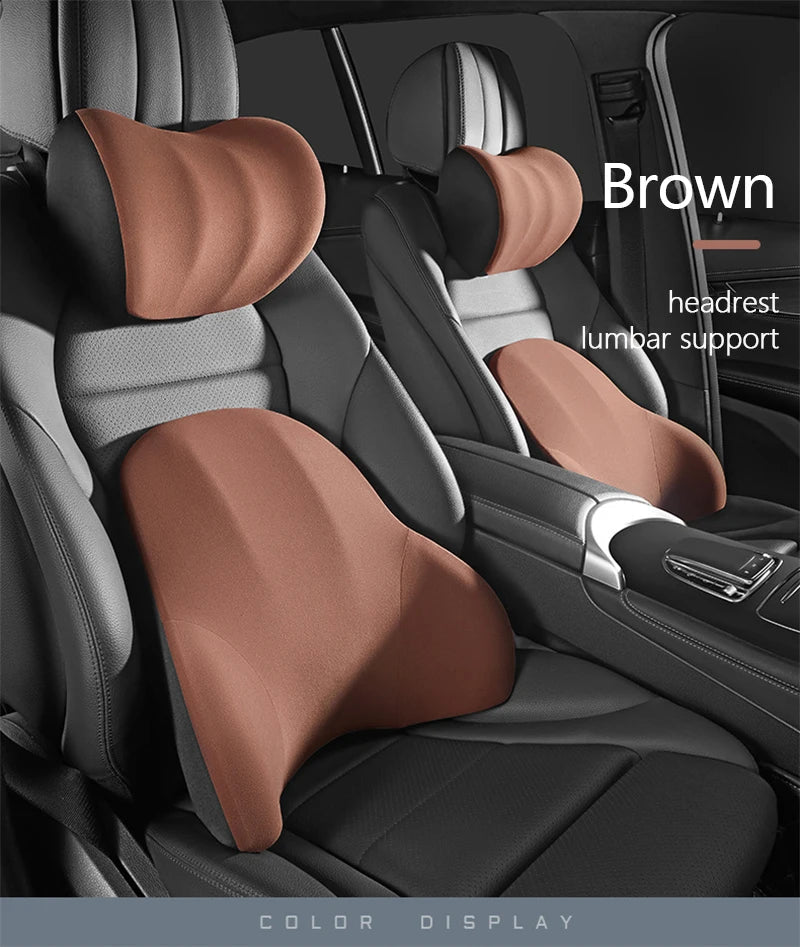 Car Electric Single Lumbar Single Headrest Vibration Massage Lumbar Support Neck Pillow Lumbar Cushion Car Seat Car Interior Innova Techno