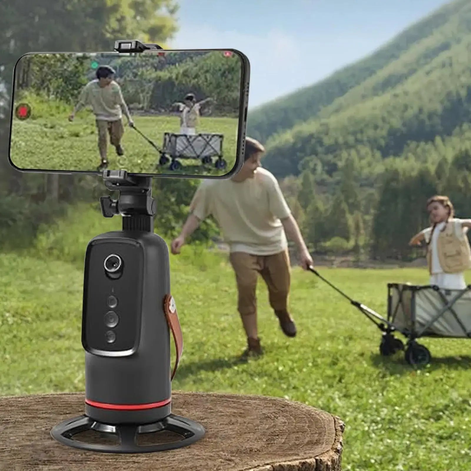 Face Tracking Tripod 360 Degree Rotation Auto Stand Tripod That Follows Your Movement for Live Streaming Selfie Video Recording Innova Techno