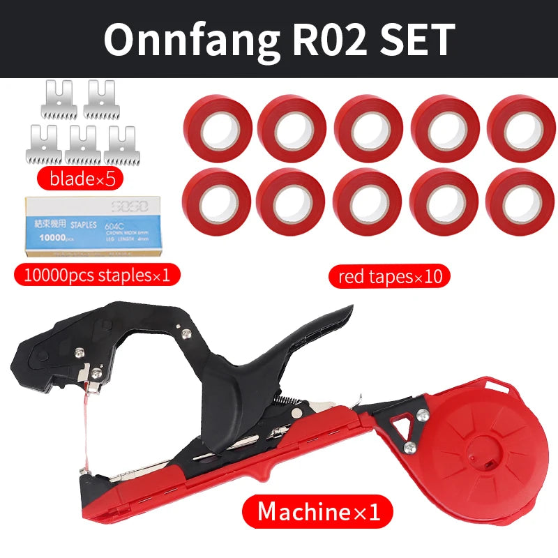 Onnfang Garden Hand Tying Machine Plant Lightweight Garden Tools Plant Tape tool for Vegetables Grapes Tomatoes Cucumbers Garden Innova Techno