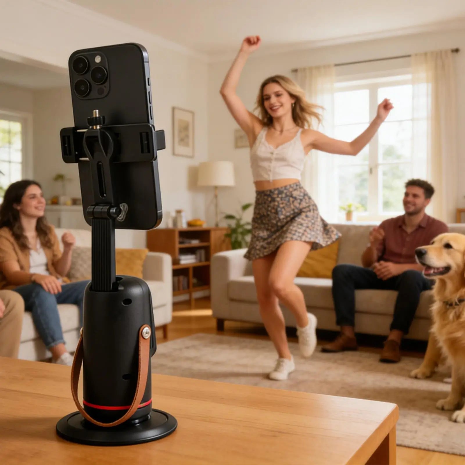 Face Tracking Tripod 360 Degree Rotation Auto Stand Tripod That Follows Your Movement for Live Streaming Selfie Video Recording Innova Techno