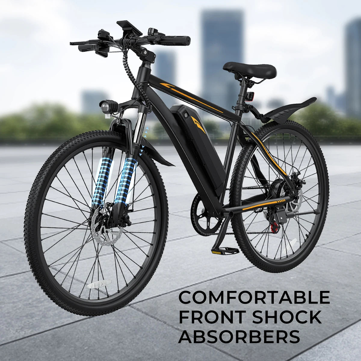 DYU M26 Electric Bicycle 1000W Peak Motor 60WH Removable Battery Electric Bike 26 Inch Mountain E-bike UL2849