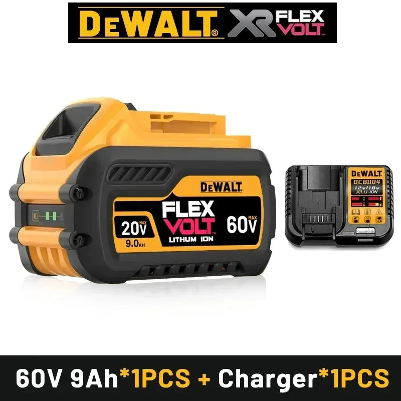 DeWALT 100% Original Battery 20V/60V 6Ah 9Ah MAX FlexVolt for DCB606 DCB205 DCB206 DCB209 DCB182 Power Tool with Charger