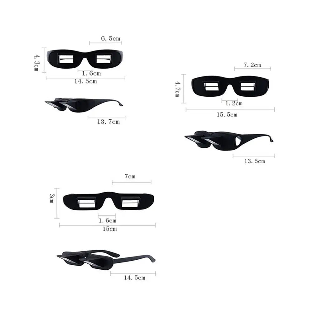 Lazy Eyeglasses Lazy Reading Glasses Prismatic Periscope Horizontal Glasses Lying Down Bed Reading Watching HD Readers Glasses Innova Techno