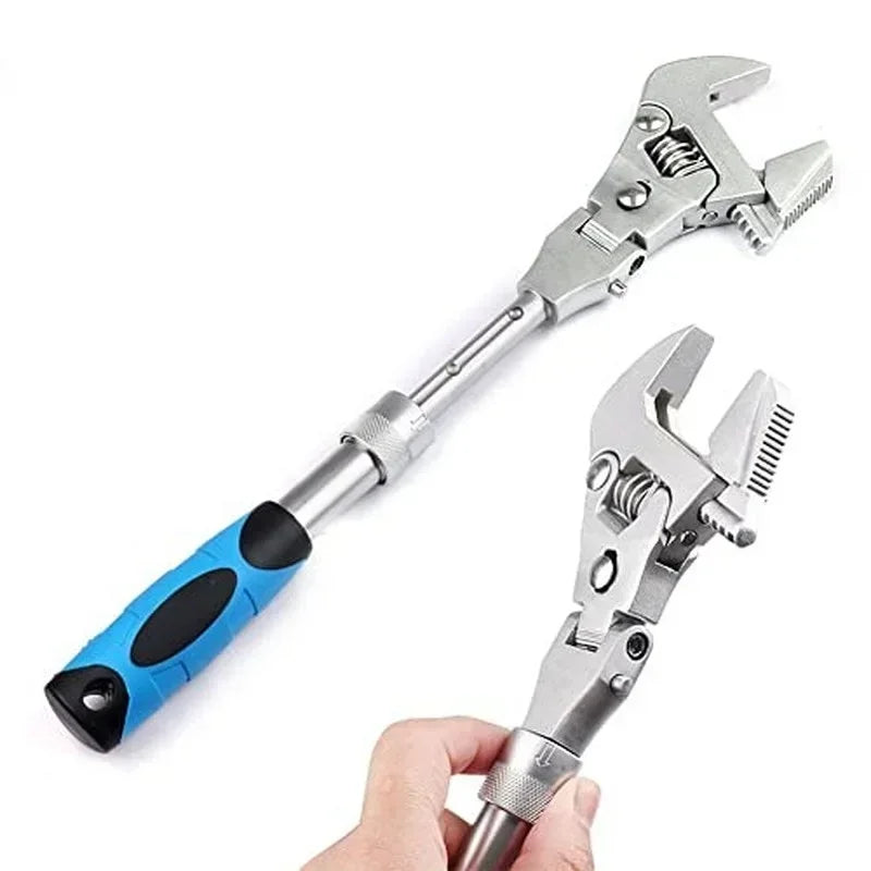 Multifunction 5 in 1, 10 Inch Adjustable Ratchet Wrench, 180 Degree Folding Spanner Innova Techno