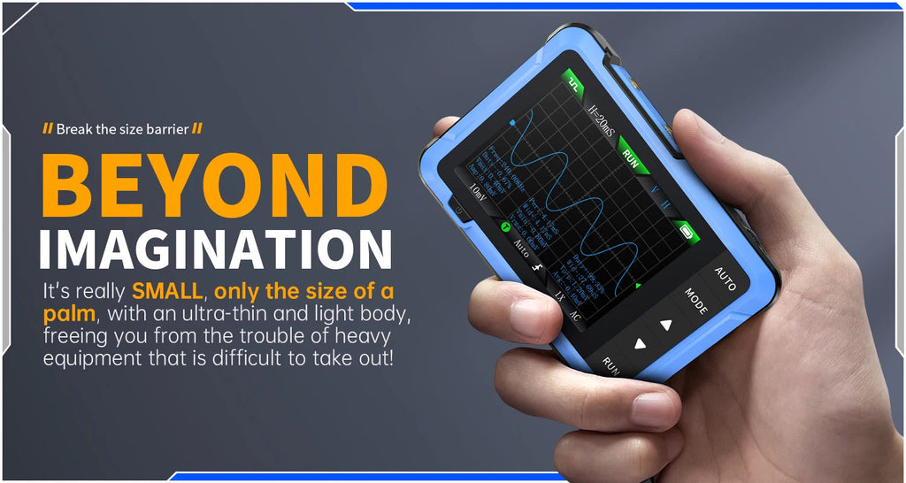 FNIRSI New DSO510 DSO152 DSO153 Mini Handheld Digital 2 IN 1 Oscilloscope Portable 48MS/s 10MHz Bandwidth Electronic Repair Tool Innova Techno
