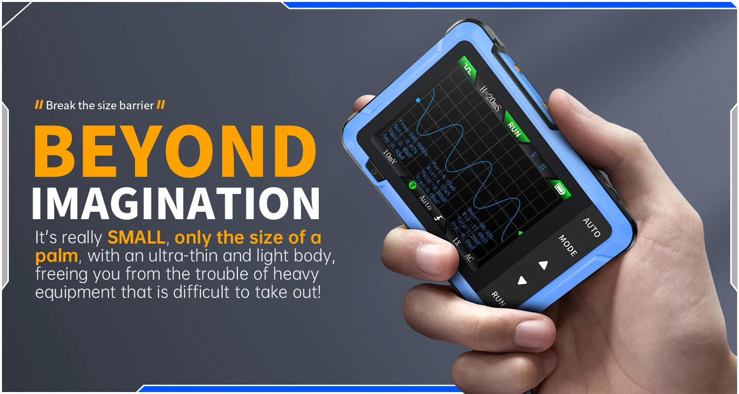 FNIRSI New DSO510 DSO152 DSO153 Mini Handheld Digital 2 IN 1 Oscilloscope Portable 48MS/s 10MHz Bandwidth Electronic Repair Tool Innova Techno