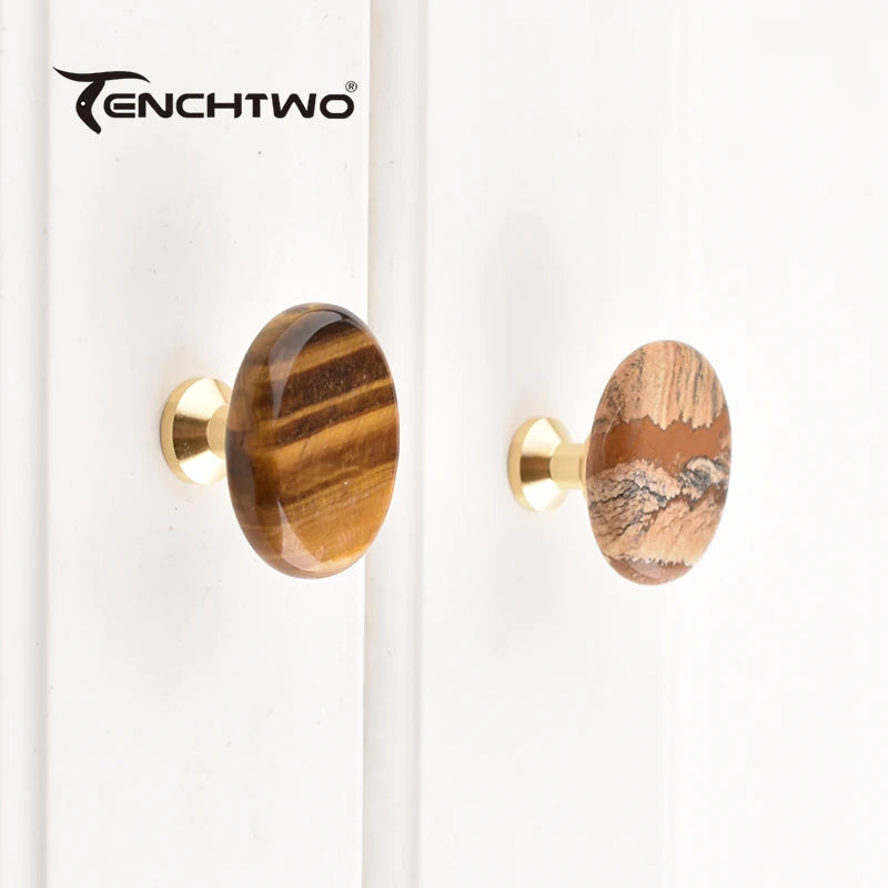 30×25mm Nature Agate Stone Cabinet Drawer Knob Dressing Decorative Box Handle Brass Furniture Door Handle Wardrobe Cabinet Pulls Innova Techno