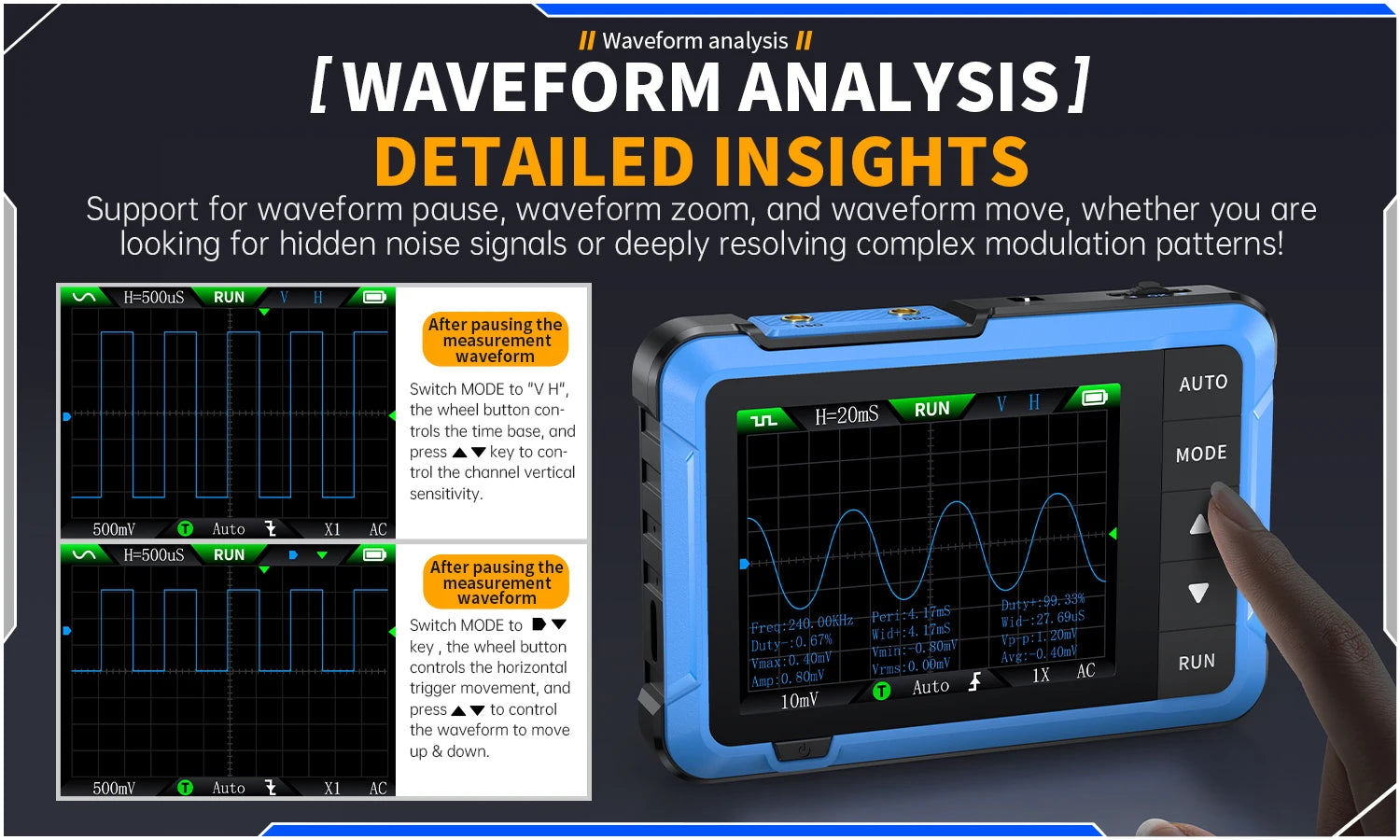 FNIRSI New DSO510 DSO152 DSO153 Mini Handheld Digital 2 IN 1 Oscilloscope Portable 48MS/s 10MHz Bandwidth Electronic Repair Tool Innova Techno