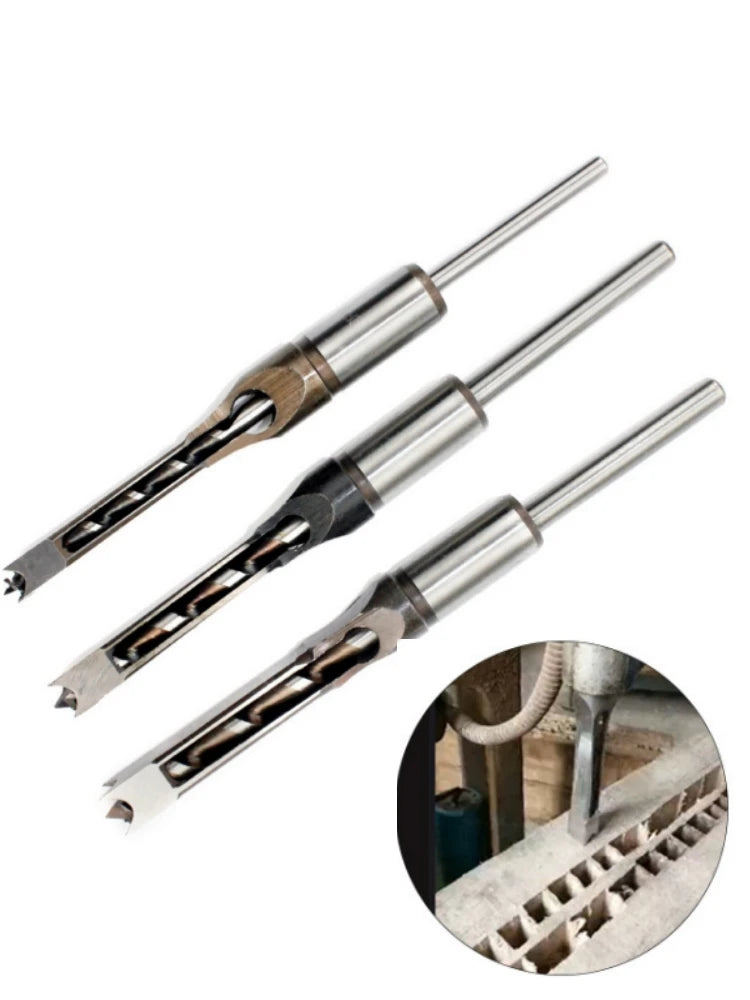 4Pcs Square Hole Drill Bit Metal Drill Bits for Wood Carpentry Tools for Woodworking Tools Parts Power Tool Drill Accessories