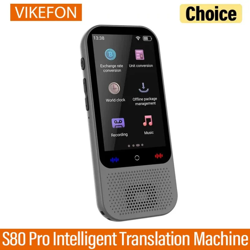 S80 Pro 138 Language Intelligent Translation Machine Intelligent Recording 19 Offline Real-time Chat GPT AI Voice Photo Translat Innova Techno