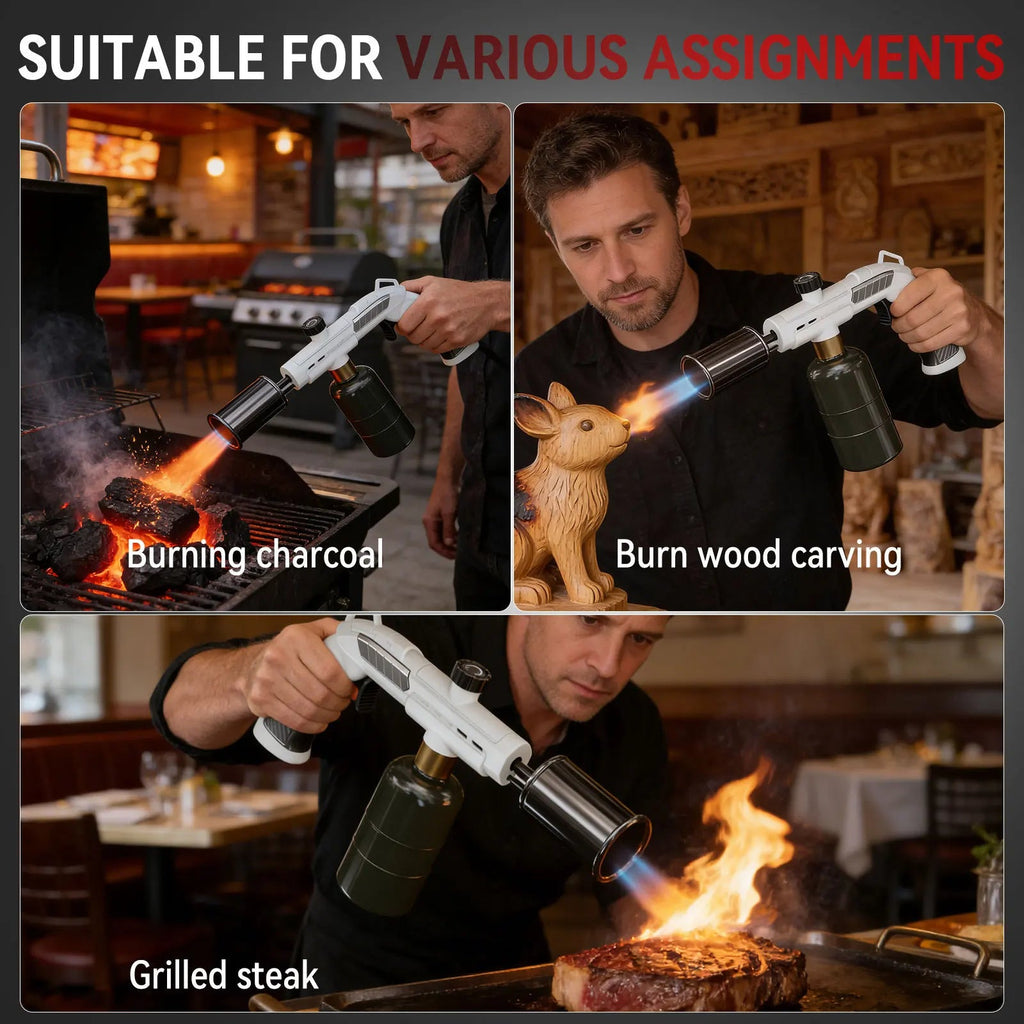 New Metal High Firepower Flamethrower for Outdoor Camping Barbecue Lighter for Outdoor Tools Innova Techno