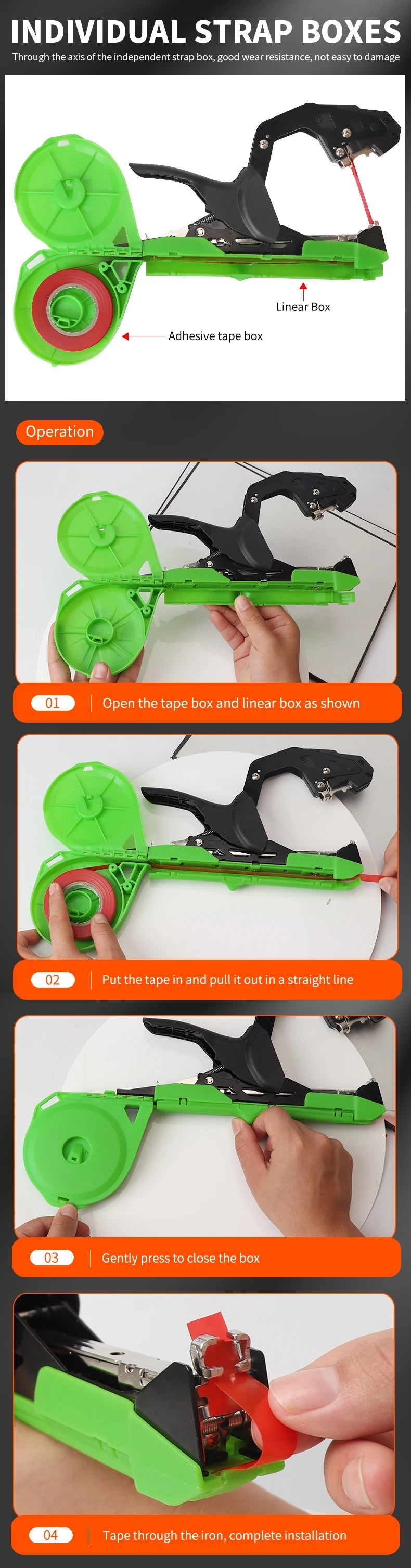 Onnfang Garden Hand Tying Machine Plant Lightweight Garden Tools Plant Tape tool for Vegetables Grapes Tomatoes Cucumbers Garden Innova Techno