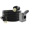 Ships from USA 50Amp Power Inlet Box with 25ft Temporary Power Cord Combo Kit Duo Rain Seal