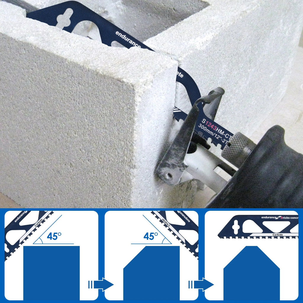 Reciprocating Saw Blade 12/18in Universal Cutting Recip Sabre Saw Blade Alloy Steel Brick Concrete Stone Demolition Cutting Tool Innova Techno