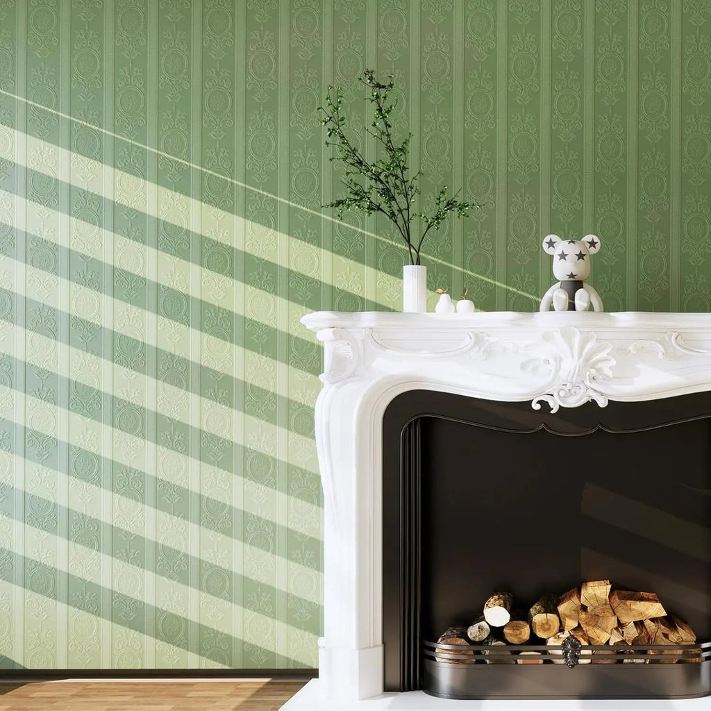 3D White Embossed Peel and Stick Wallpaper Damask Textured Self Adhesive Wallpaper Modern Floral Removable Contact Paper Innova Techno