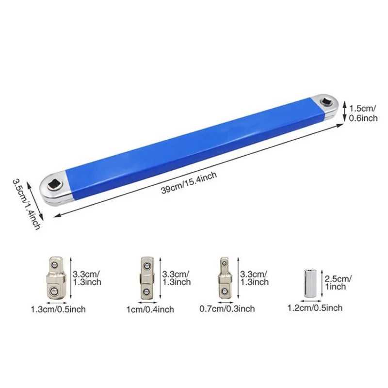 Compact Offset Extension Wrench 4 Adapter Dual Purpose Impact Socket Ratchet for Automotive Hand Tool Innova Techno