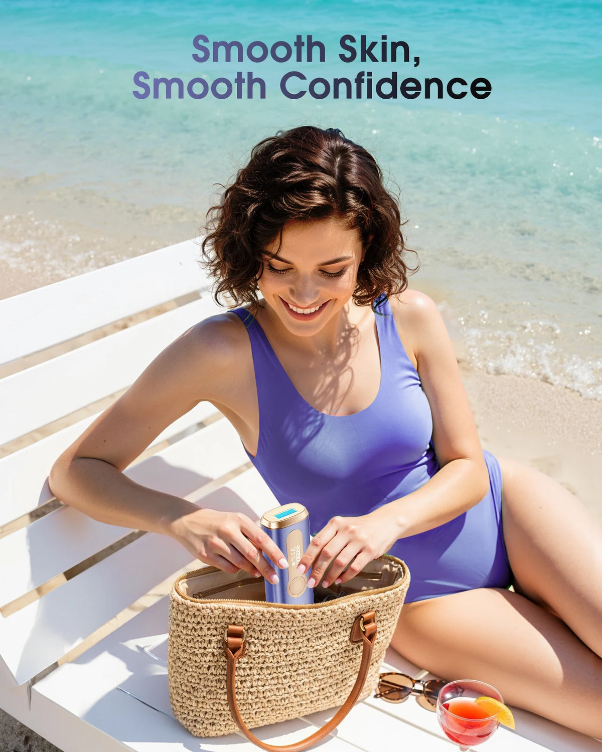 IPL Laser Hair Removal Device for Women & Men - Safe At-Home 45°F Ice-Cooling Contact for Painless & Long-Lasting Results, 86% Less Hair In 3 Weeks for Full Body & Face