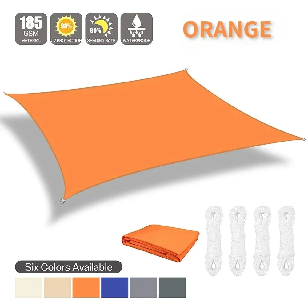 6 Colors Large Sun Shade Sail Rectangle Canopy Waterproof Shade Cover UV Block for Garden Outdoor Patio Deck Pergola Porch Tents Innova Techno
